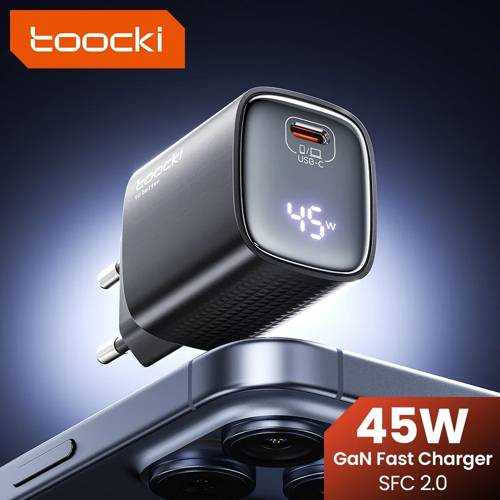 Toocki 45W GaN USB-C Fast Charger with LED Display