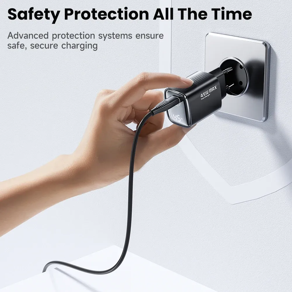 Toocki 45W GaN USB-C Fast Charger with LED Display