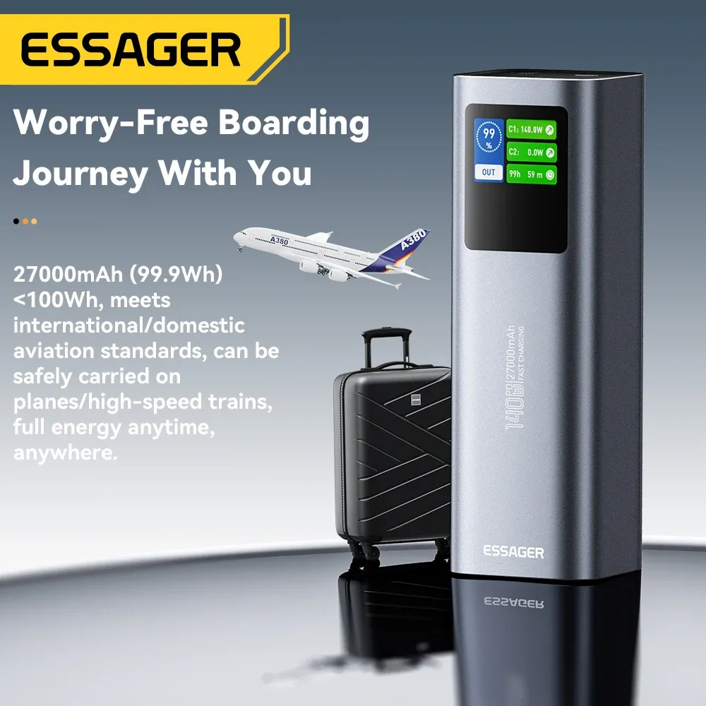 Essager 140W 27000mAh Smart Display Power Bank