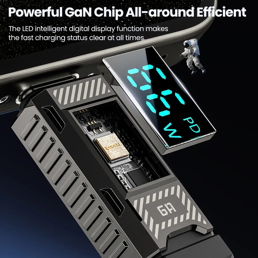 Toocki 66W USB-C Display Fast Charging Cable