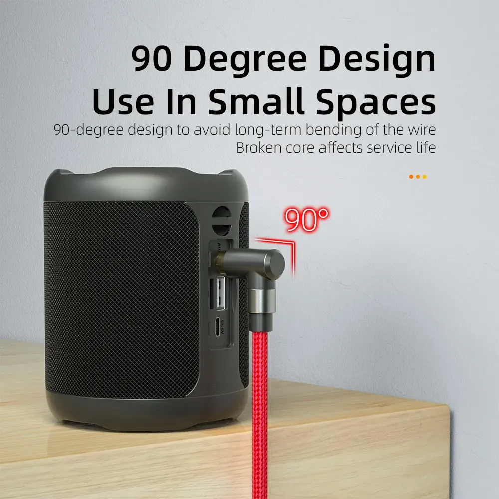 Essager 90-Degree 3.5mm AUX Audio Cable