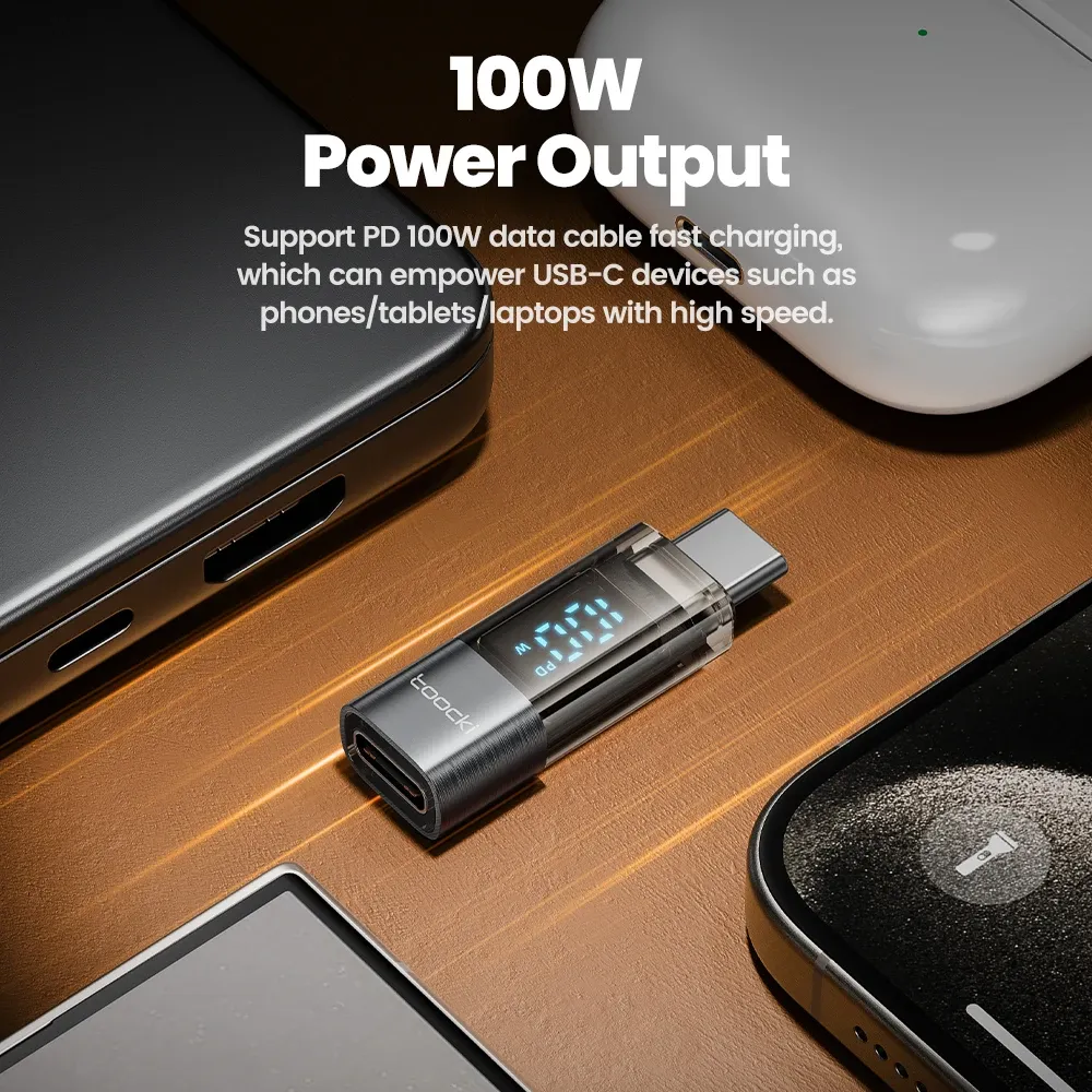 Toocki 100W USB-C OTG Adapter with Digital Display