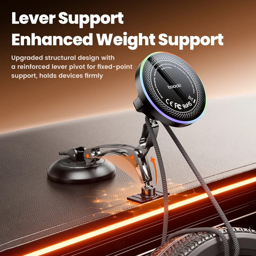 Toocki Magnetic 15W Wireless Car Charger Mount