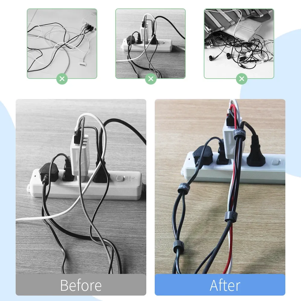 Essager Nylon Cable Organizer Clip for Chargers and Earbuds