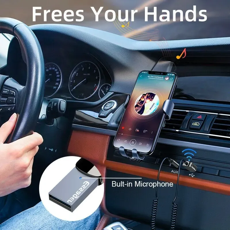 Essager Bluetooth 5.0 USB AUX Car Audio Receiver Dongle