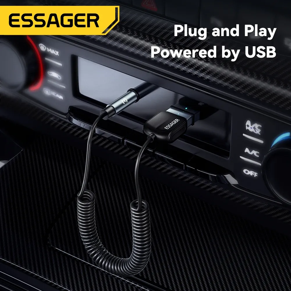 Essager Bluetooth 5.0 AUX Car Receiver Adapter