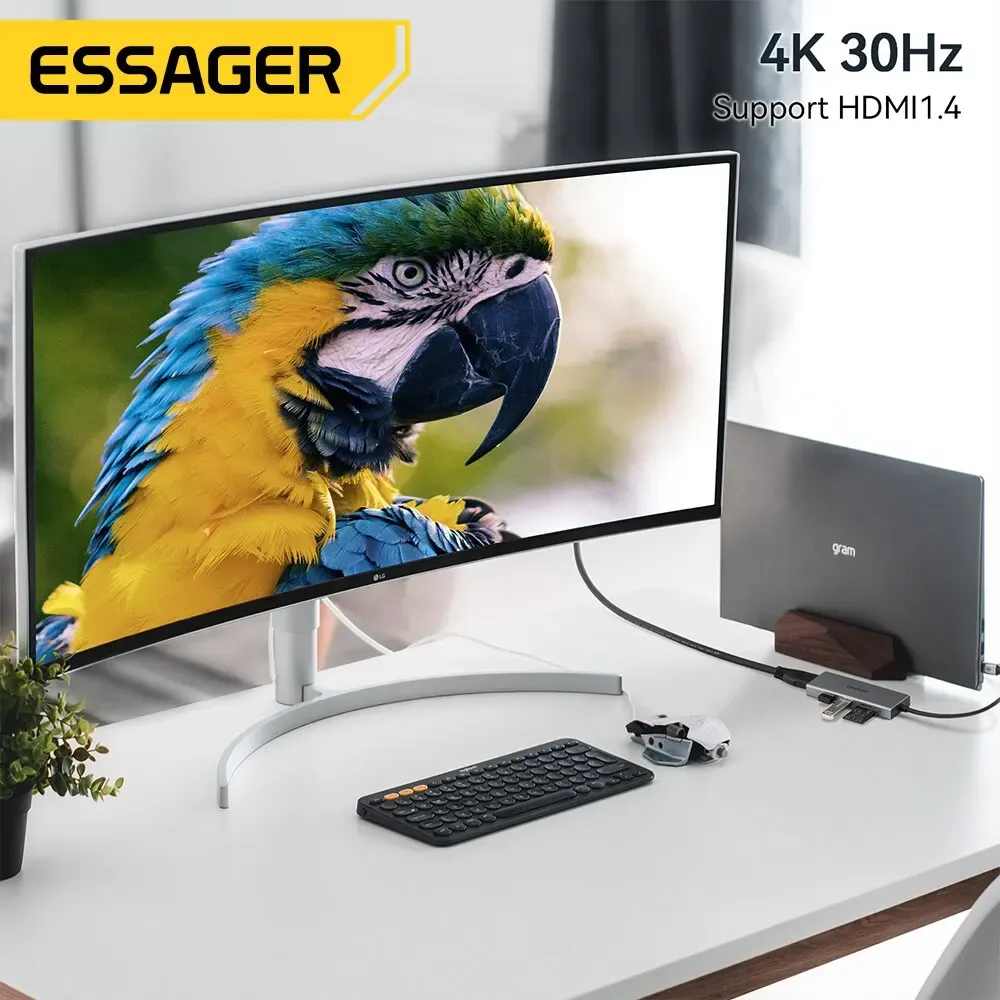 Essager 5-in-1 USB-C Hub with 4K HDMI and USB 3.0