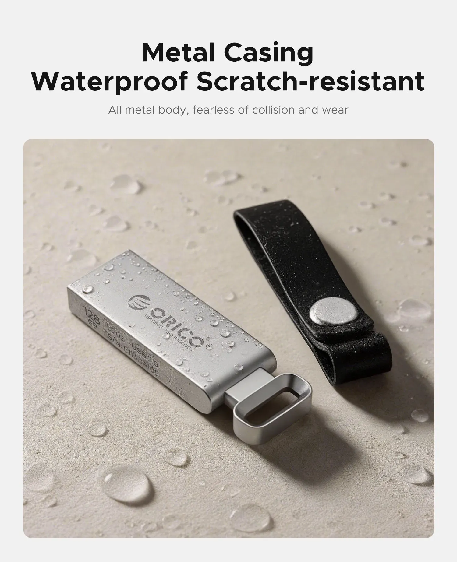 Orico Zinc Alloy Mini USB Flash Drive with OTG Lanyard