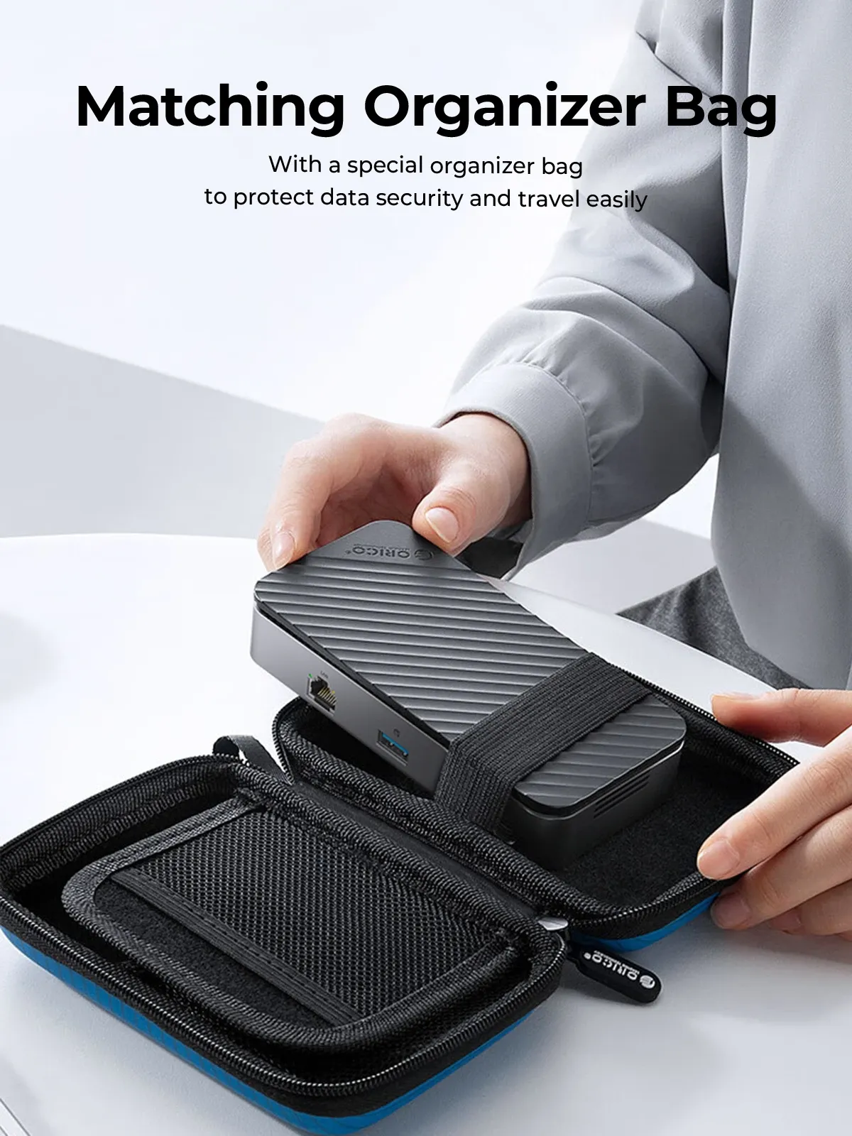 ORICO 9-in-1 USB-C Docking Hub with M.2 SSD Cooling