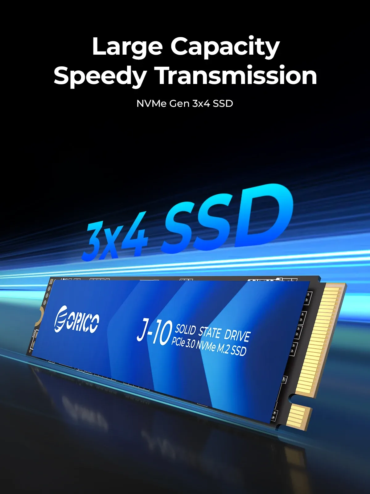 Orico J10 1TB PCIe 3.0 NVMe M.2 SSD with Cooling Vest