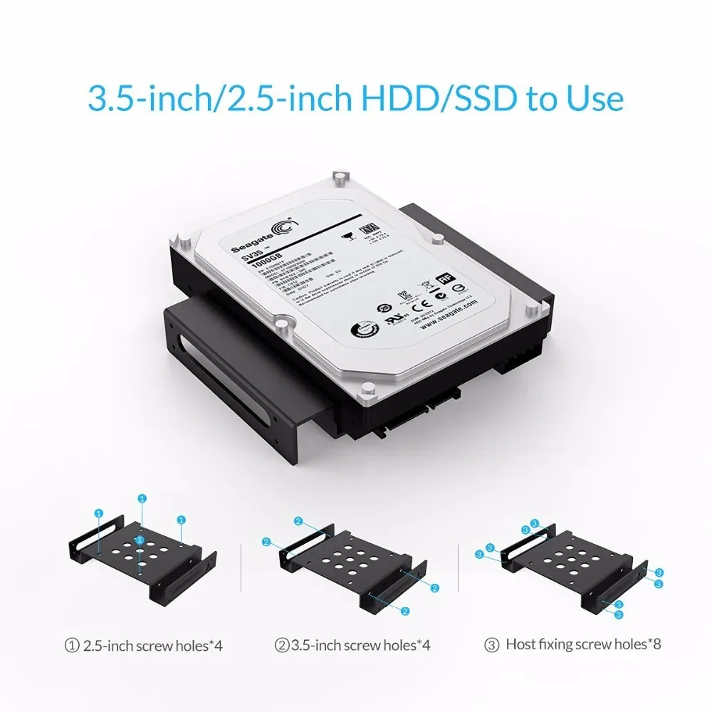 ORICO Aluminium HDD and SSD Mounting Bracket for 5.25-Inch Bays