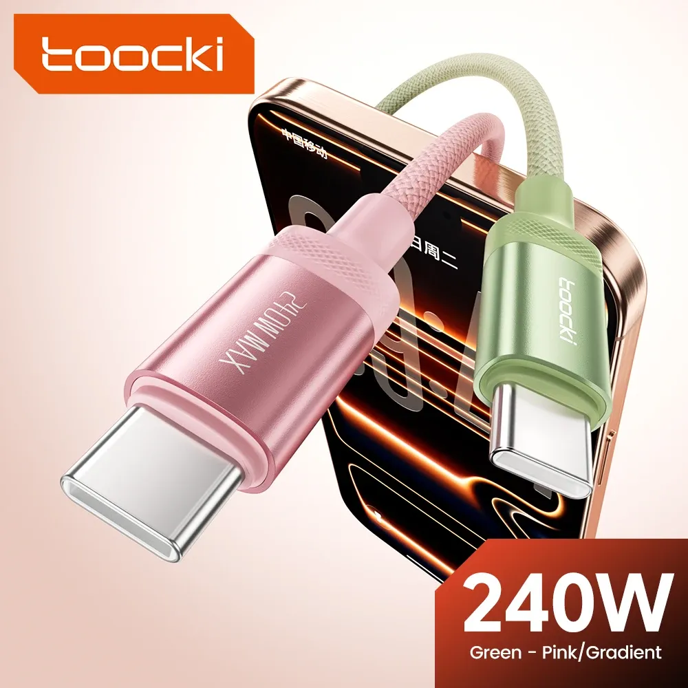 Toocki 240W Colorful Gradient USB-C Fast Charging Cable