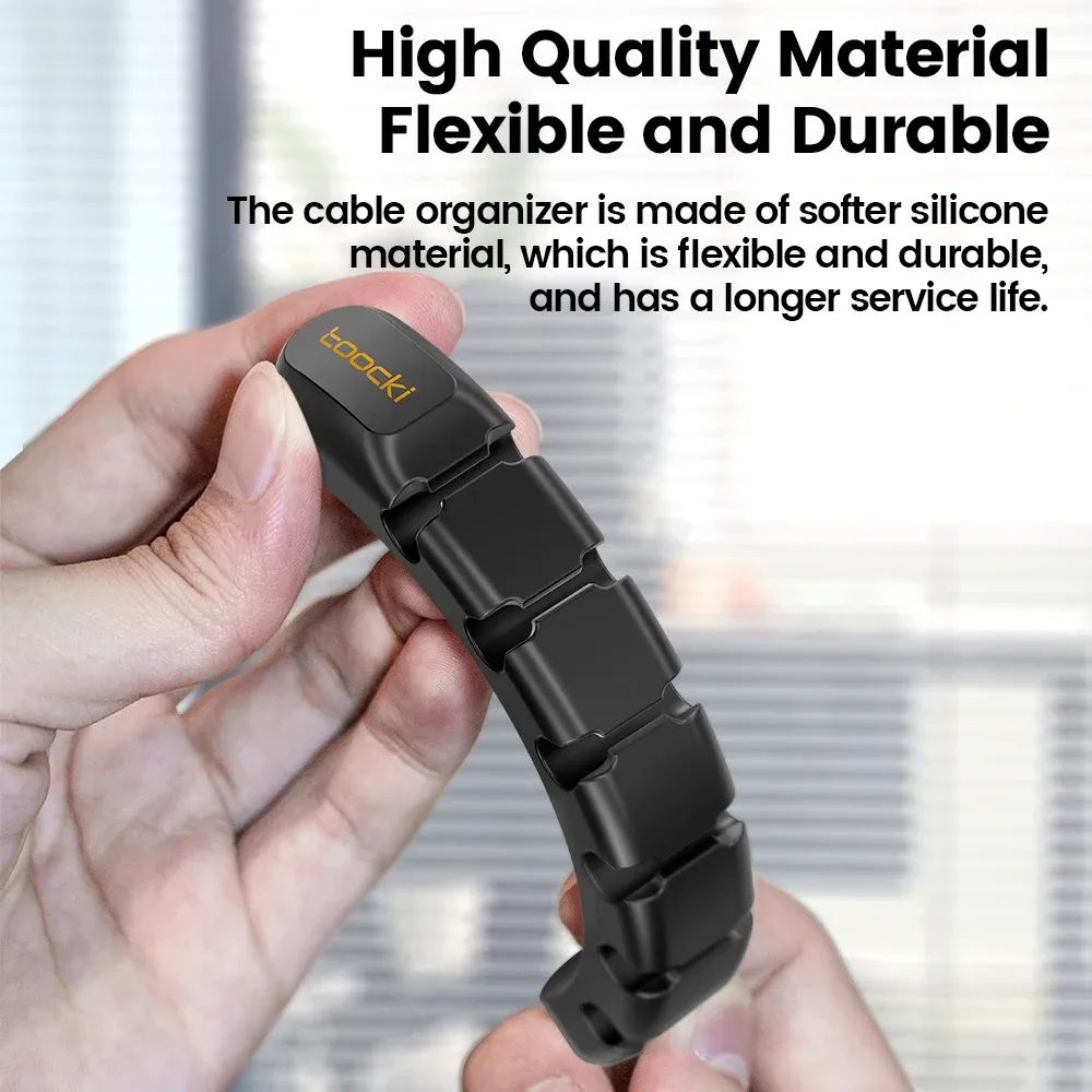Toocki Silicone Cable Organizer Clip for Desk and Devices