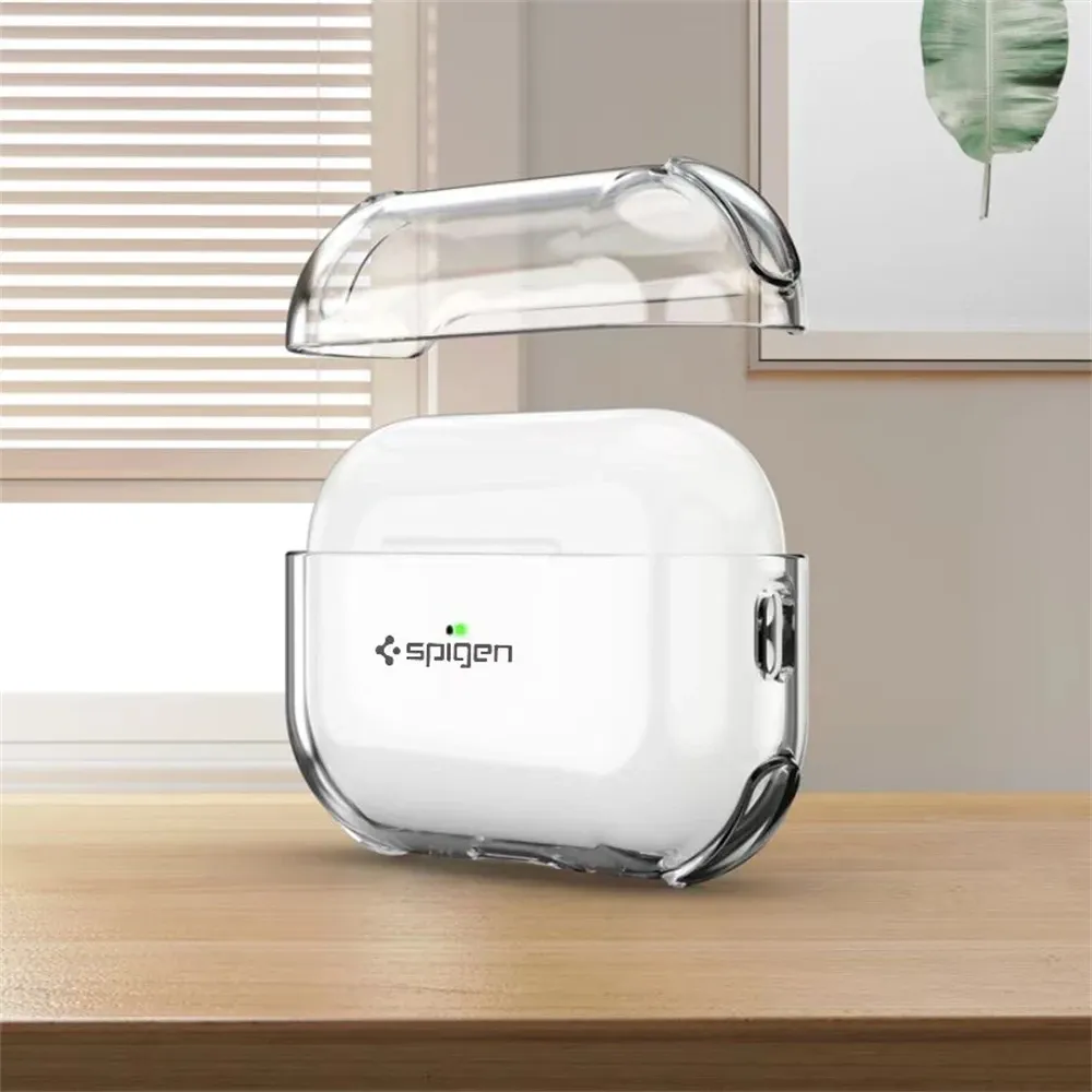 Spigen Transparent TPU Earbud Case with Anti-Loss Ring