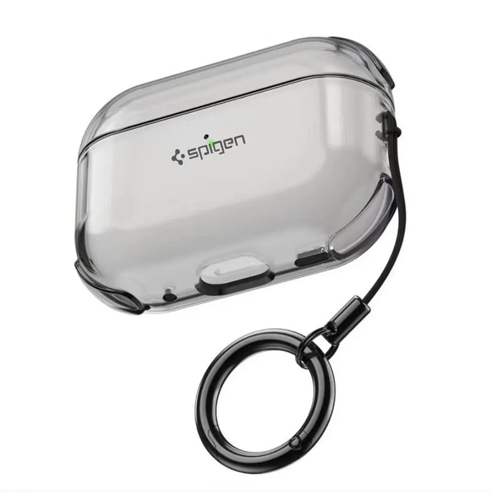 Spigen Transparent TPU Earbud Case with Anti-Loss Ring