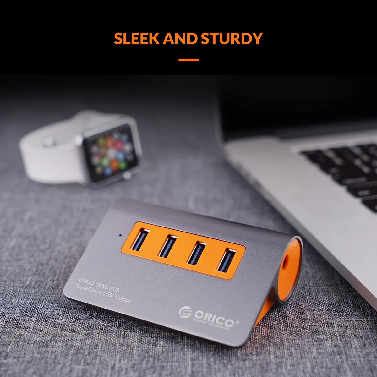 Orico 4-Port USB 3.1 Gen2 Powered Aluminum Hub