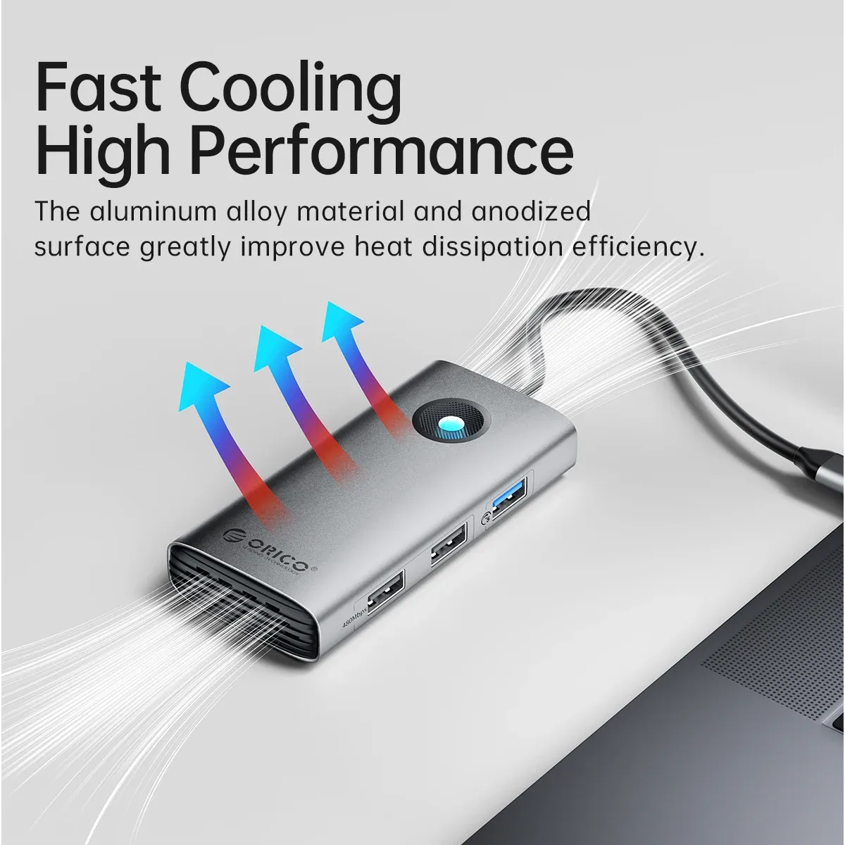 Orico USB-C 4K60Hz Docking Hub with PD100W and RJ45
