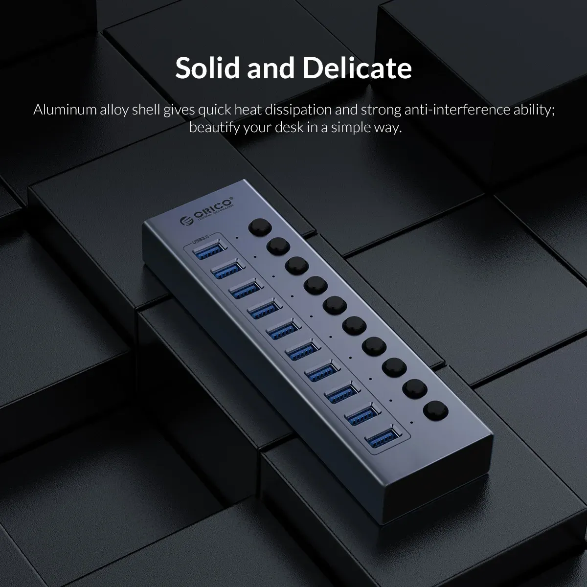 Orico 7-Port USB 3.0 Powered Hub with Individual Switches